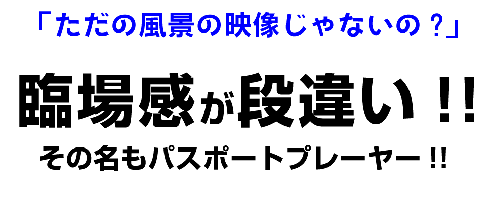 臨場感が凄いパスポートプレーヤー